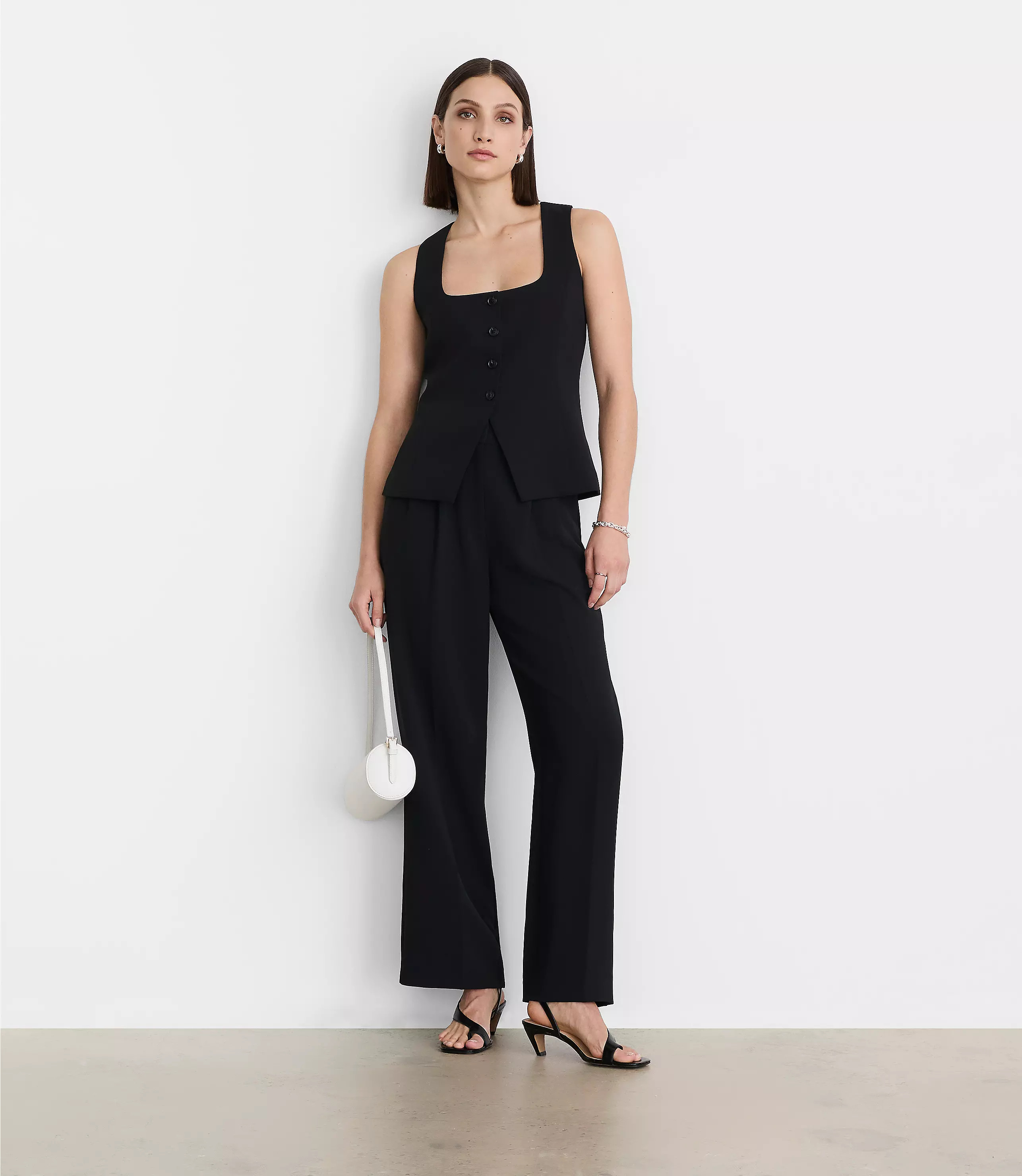 LOFT Versa Crepe Drape Tank Vest | LOFT