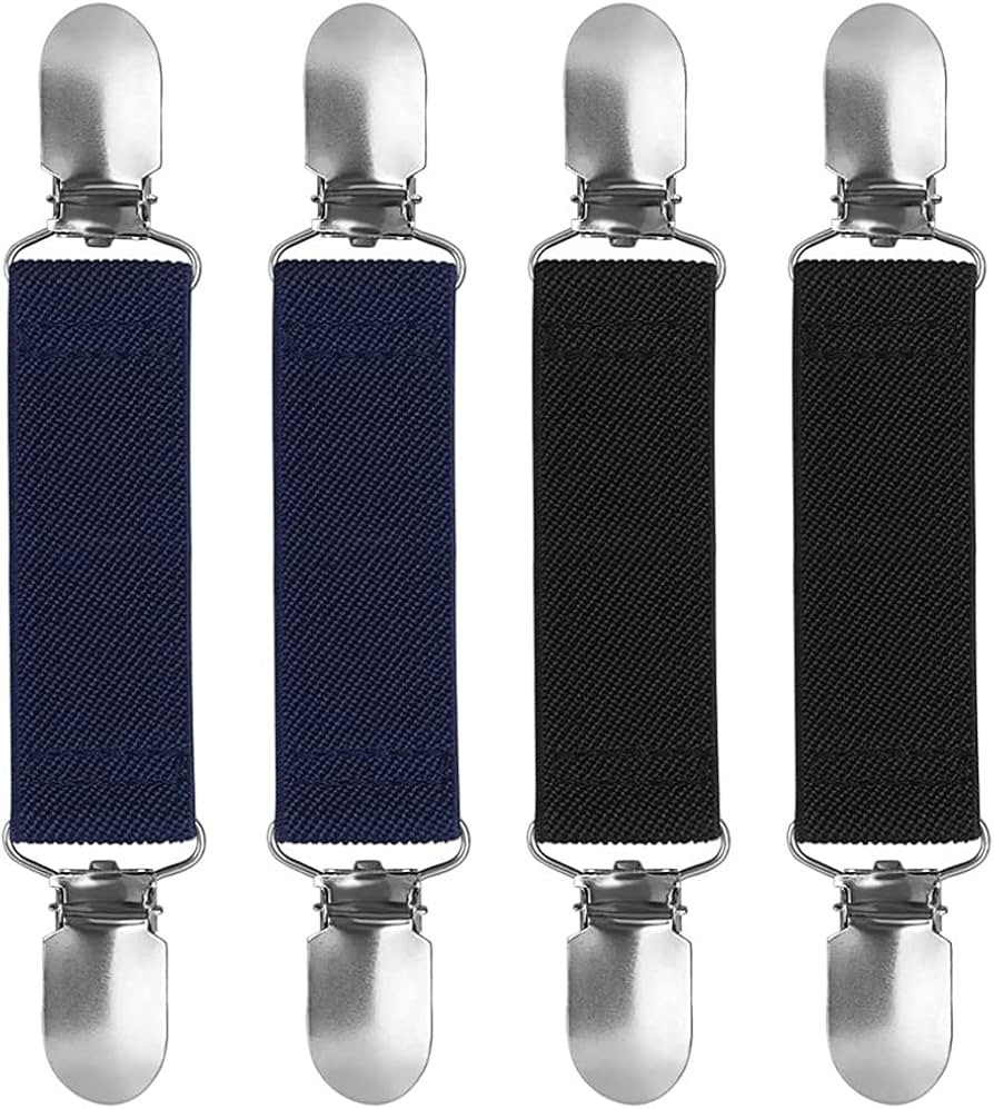 4 Pieces Elasticated Cinch Clip Sweater Cardigan Clips Clothing Chain Fit Clip Glove Clips Adjust... | Amazon (UK)