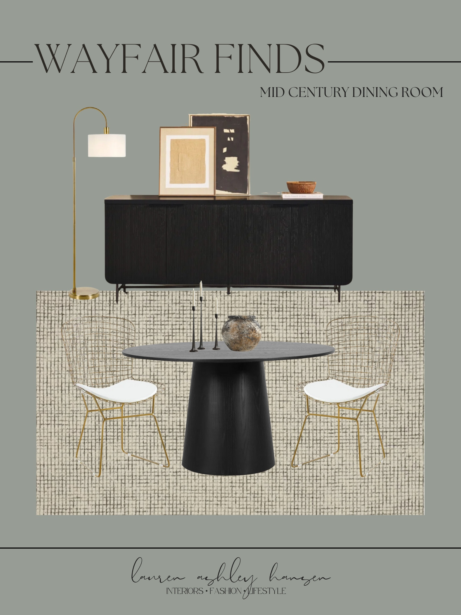 Wayfair dining room inspiration! How beautiful are these dining room pieces from Wayfair! They all range in price points, but overall very affordable, love this textured sideboard, and this dining table reminds me of ours! Mid-century modern inspiration! 

#LTKstyletip #LTKhome