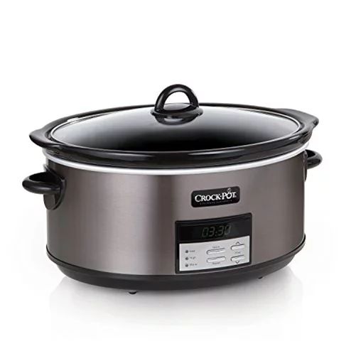 Crock Pot 8 Quart Programmable Slow Cooker, Black Stainless Steel SCCPVFC800-DS | Walmart (US)