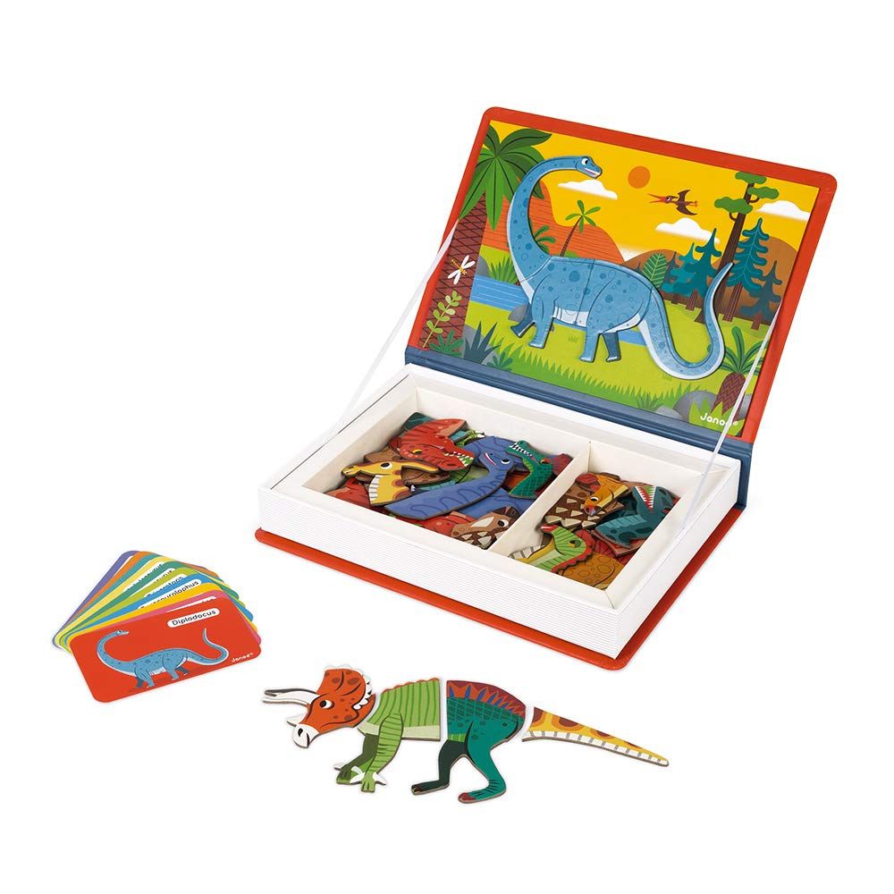 Janod Magnetibook 51 pc Magnetic Dinosaur Mix and Match Game - Ages 3+ - J02590 | Amazon (US)