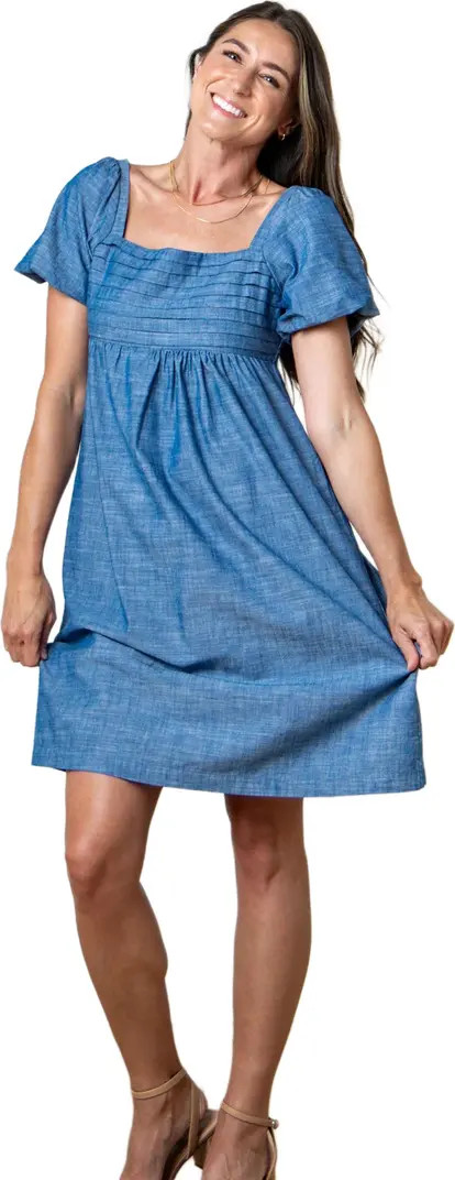 Hope & Henry Women's Organic Ruched Chambray Dress | Nordstrom | Nordstrom