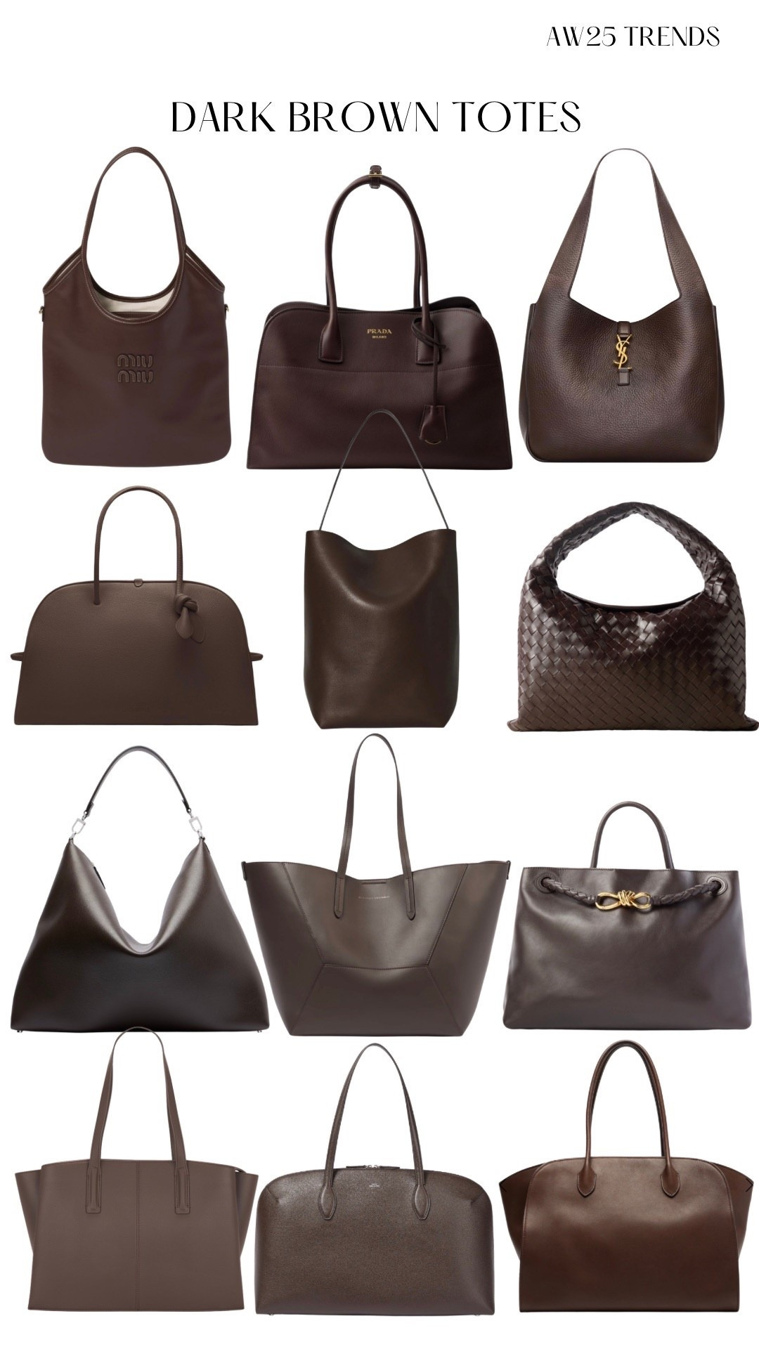 Fall trends 2025: chocolate/espresso brown totes and bags 
#brown #darkbrown #chocolate #espresso #bag #tote #hobo #slouchy #purse #falltrends 

#LTKWorkwear #LTKItBag #LTKSeasonal