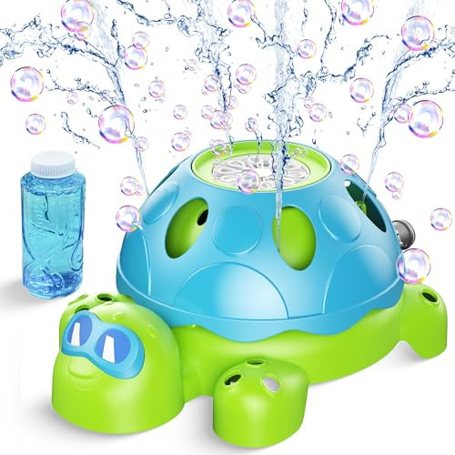 Water Sprinkler for Kids, 2-in-1 Sprinkler Toys with Bubble Machine, Turtle Toddler Outdoor Backyard Games Splashing Toys for Summer Fun, Children's Sprinkler for Kids Age 3-5 4-8 Girls Boys Gift | Amazon (US)