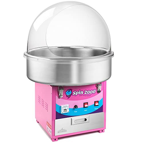 Olde Midway Cotton Candy Machine with Bubble Shield, SPIN-2000 Electric Candy Floss Maker, Commercial-Grade | Amazon (US)