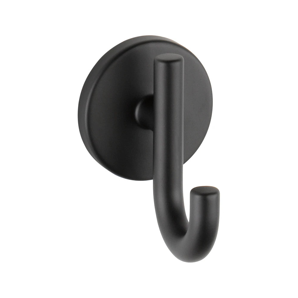 Delta Trinsic Matte Black Single -Hook Wall-mount Towel Hook | 75935-BL | Lowe's