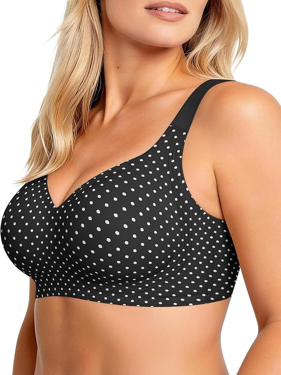OEAK Womens Wireless Jelly Bras Plus Size Support Push Up Comfortable Bra | Amazon (US)