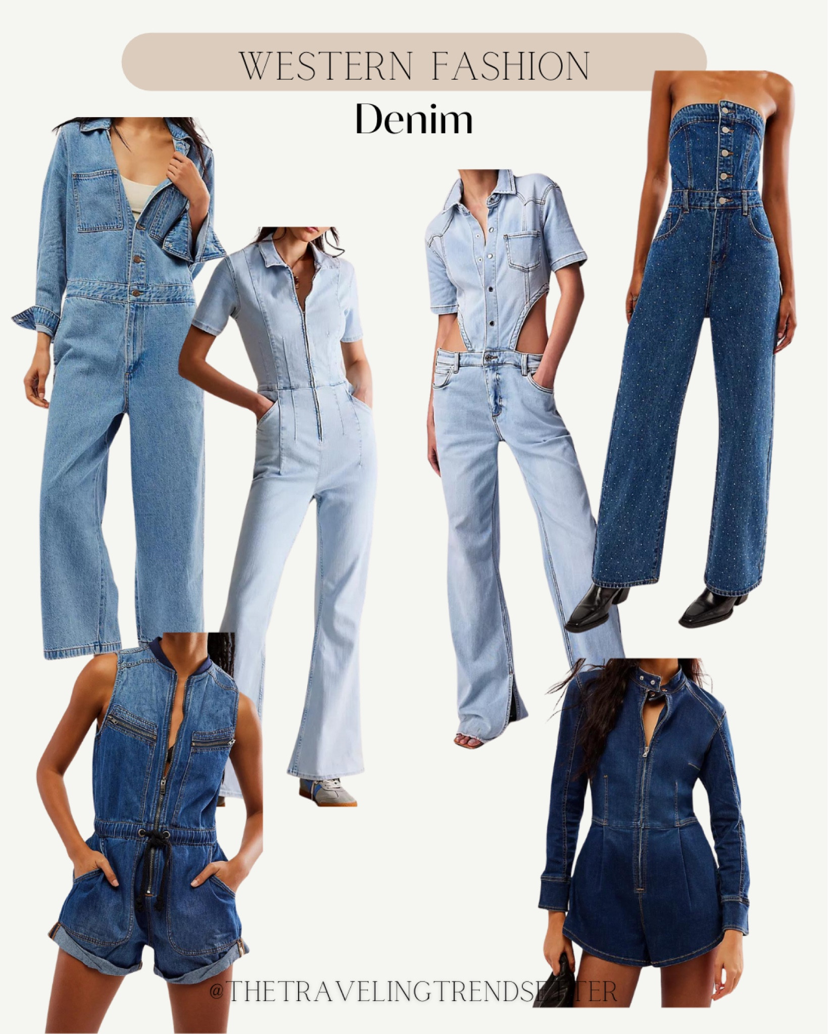 Denim romper - denim jumpsuit - denim outfit A rodeo - western fashion - rodeo 

#LTKfindsunder100 #LTKfindsunder50 #LTKstyletip