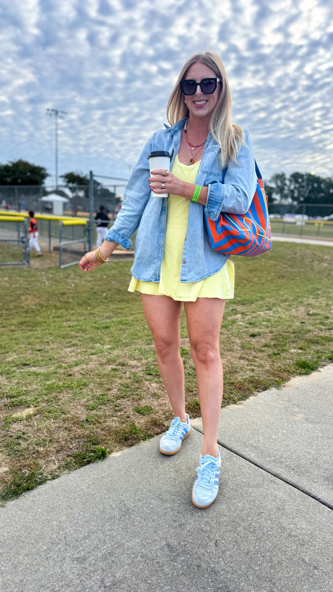 Sports mom outfit, bauble bar striped bag

#LTKootd #LTKmomlife #LTKSaleAlert