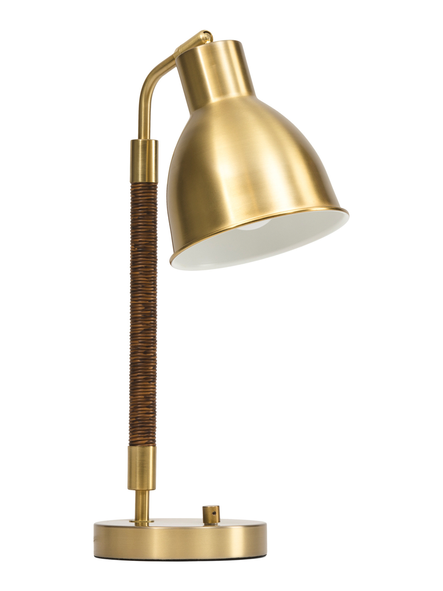 18in Iron And Rattan Task Lamp With Usb Charging | TJ Maxx