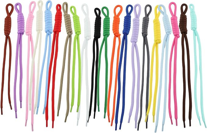 20Pcs Colorful Paracord Keychains for Bag Charms, 5mm Diameter, About 9.5"/24cm Long Handmade Par... | Amazon (US)