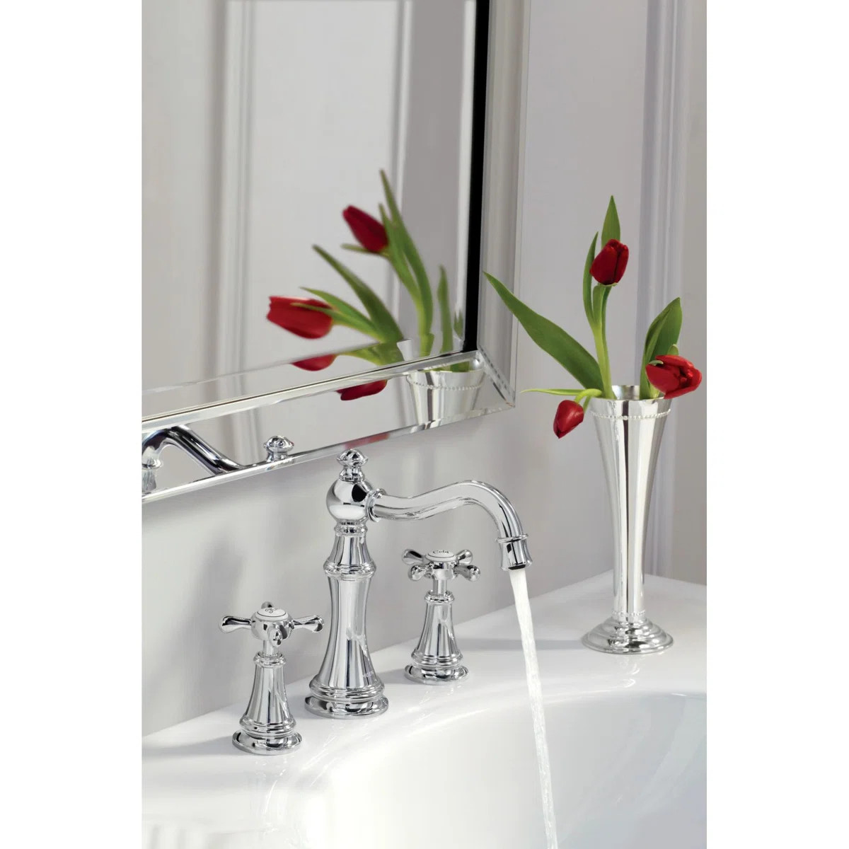 Weymouth TS42114 Widespread Bathroom Faucet in Chrome, Valve Required (Not Included) TS42114 | Wayfair North America