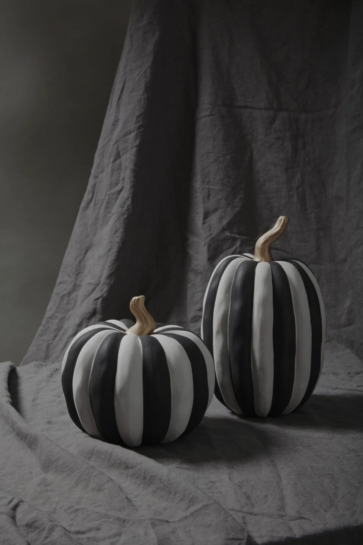 Matte Striped Pumpkin - Oval | THELIFESTYLEDCO