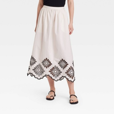 Shop all Universal ThreadWomen's Eyelet Midi Skirt - Universal Thread™ Cream4.6 out of 5 stars ... | Target