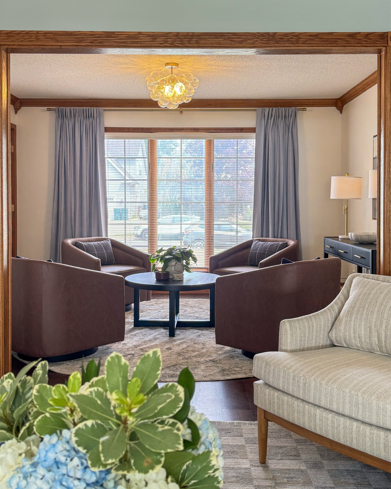 Perfect conversation room
Transitional family room 

Paint: SW Greek Villa 

#LTKStyleTip #LTKHome