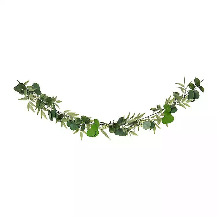 Round Greenery and Baby's Breath Garland | Kirkland's Home