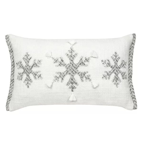 St. Nicholas Square® Three Snowflakes Oblong Throw Pillow | Kohl's