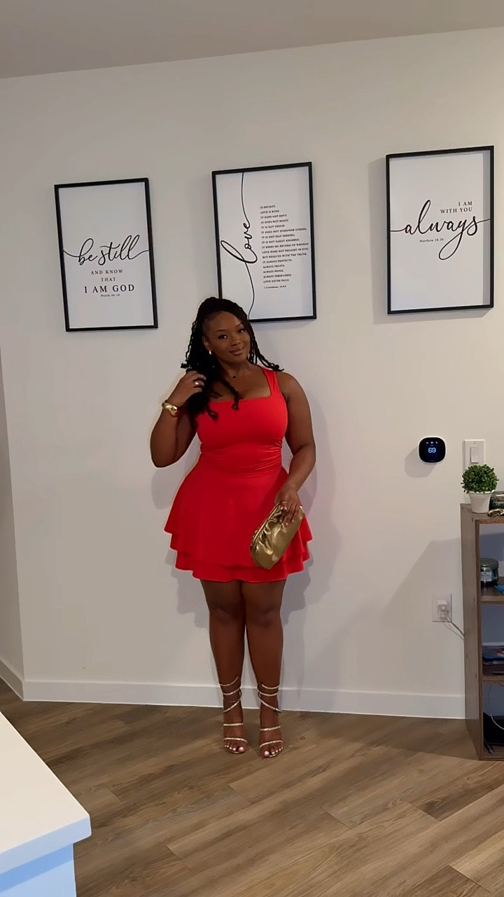Under $35! The perfect midsize plus size mini red dress for Valentine’s Day or date night 🌹🌟 the soft affordable luxury you needed ! 

#LTKootd #LTKSaleAlert #LTKValentine