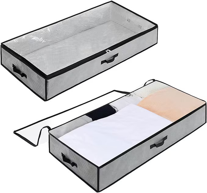 Under Bed Storage Bags Clothes Organizer Container with Reinforced Handles, See-Through Window, S... | Amazon (CA)