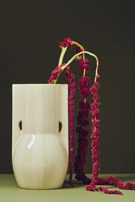 Tonal Striped Ceramic Vase | Anthropologie (US)
