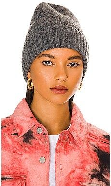 Free People Winnie Waffle Cuff Beanie in Charcoal from Revolve.com | Revolve Clothing (Global)