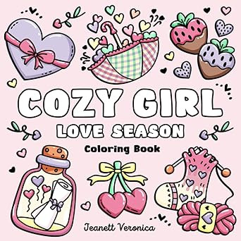 Cozy Girl Love Season Coloring Book: Bold and Easy Valentine’s Day & Self-Care Designs for Adul... | Amazon (US)