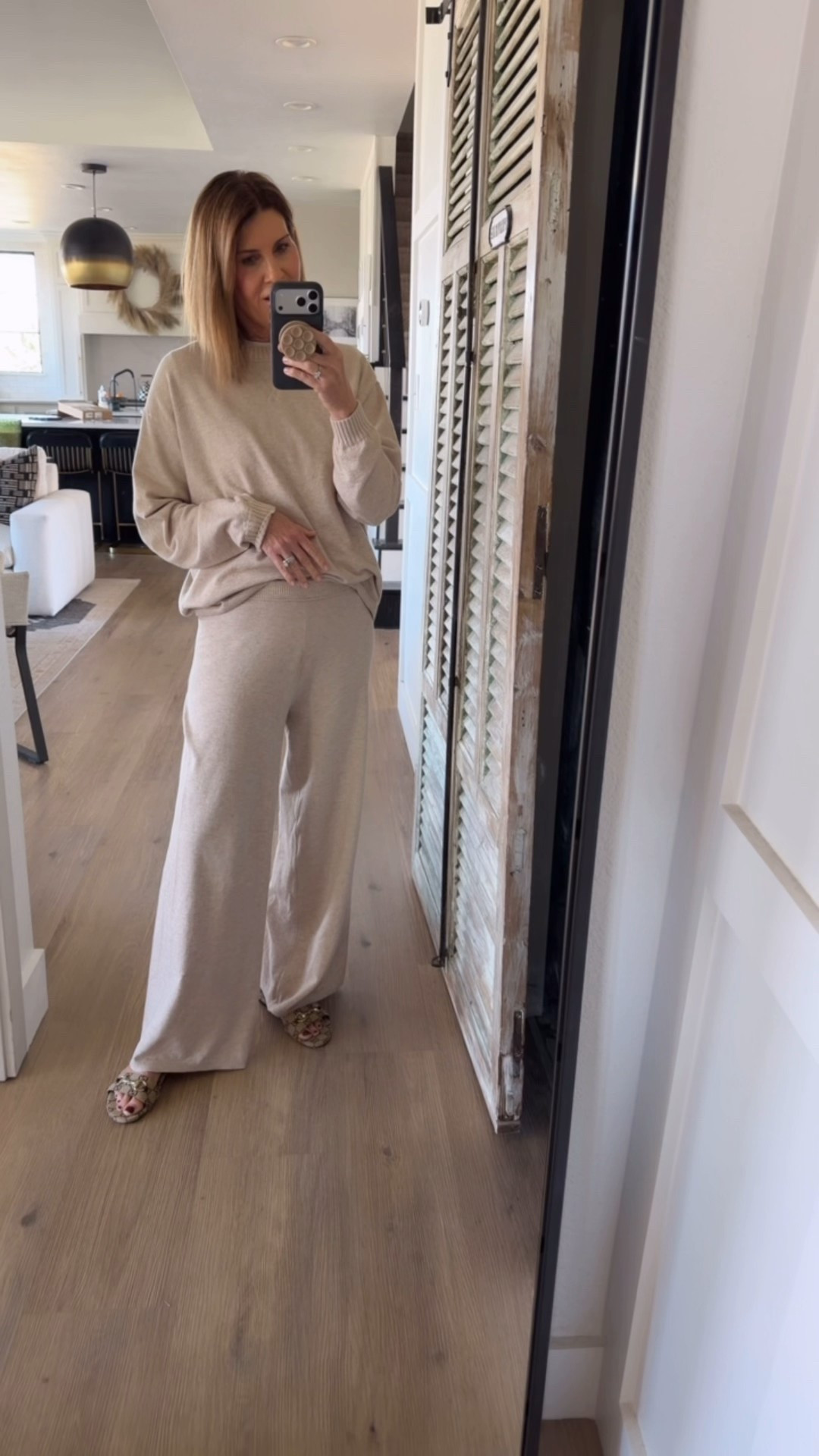 Wearing a size small