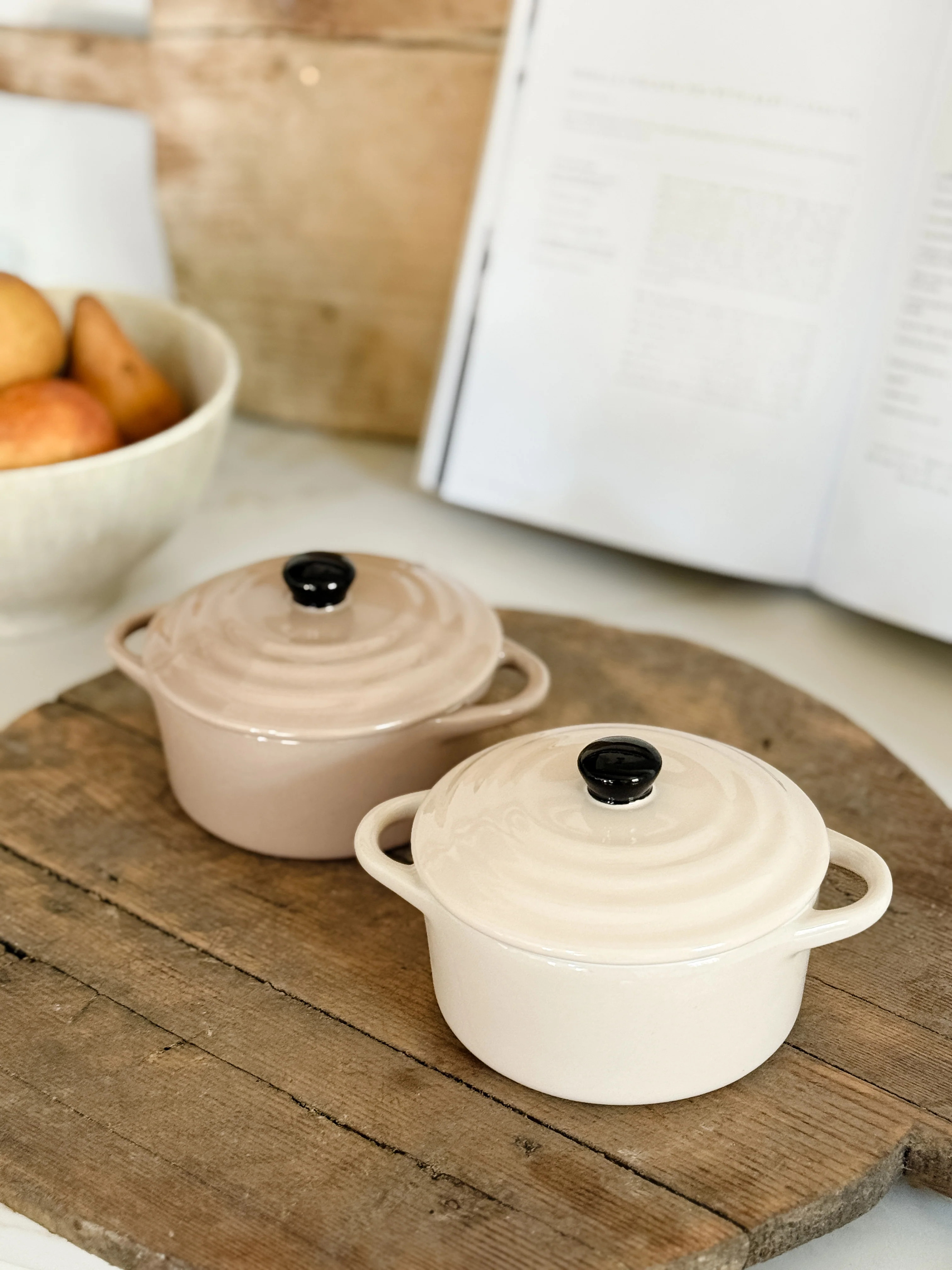 Mia Stoneware Mini Lidded Baker | Cottage and Key