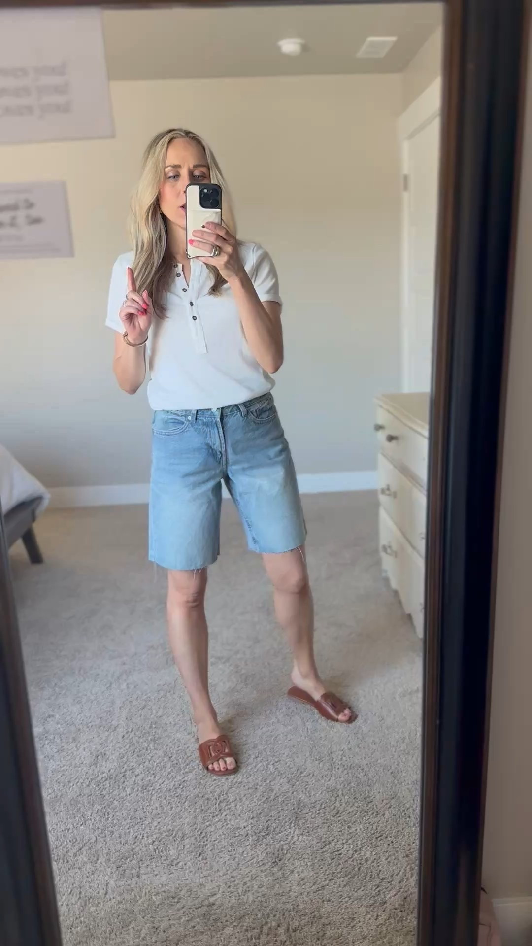 So these are the same Target short in denim and they are actually perfect! Great structure, fit and wash. True to size.

LOVE these!

Top is Amazon and true to size too. 

#LTKFindsUnder50 #LTKSeasonal #LTKStyleTip