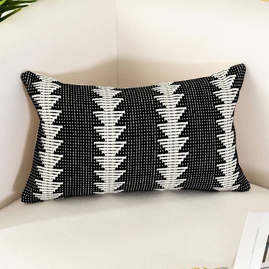 Sungea Farmhouse Black and White Lumbar Throw Pillow Amazon Finds Amazon Deals Amazon Sales | Amazon (US)