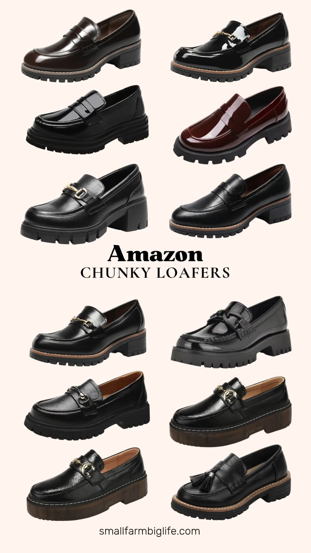 Chunky Loafers For Fall

Chunky loafers are having a major moment this fall, and they are the easiest way to dress up a casual outfit or add comfort to a business look. This roundup is full of platform penny loafers in classic black, dark brown, and even a burgundy patent option for something a little bolder.

Most of these have a lug sole platform and a slip on design, which makes them comfortable enough for a full work day while still looking dressy business casual. A few come with extra details like a metal chain accent or a tassel for a more polished finish, and several have a memory foam or latex insole for all day comfort whether you are commuting, running errands, or on your feet at the office.

Black patent leather is the most versatile option if you only want to add one pair, but the dark brown and burgundy options are great for adding some color to your fall shoe rotation.

#chunkyloafers #falloutfits #businesscasual #workshoes #platformloafers 

 #LTKootd #LTKOver40 #LTKWorkwear