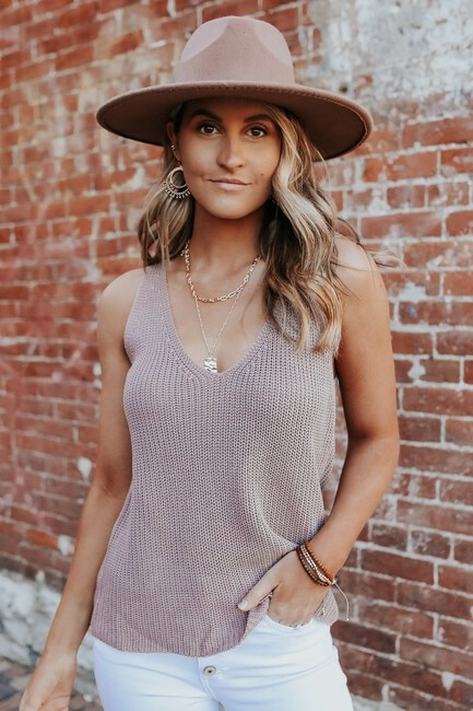 V-Neck Coco Sweater Tank | Magnolia Boutique