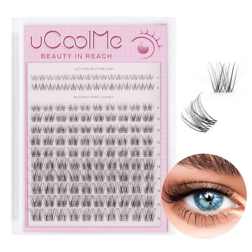 Venus Lash Clusters 8-16mm with 5-6mm Bottom Lashes Natural Eyelash Clusters D Curl -WideSpan DIY Eyelash Extension Individual Fake Eyelashes Clusters with 0.05mm Ultra-Thin Invisible Lash Band | Amazon (US)