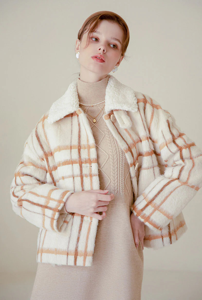 Rumi Wool Jacket - Plaid | Petite Studio NYC