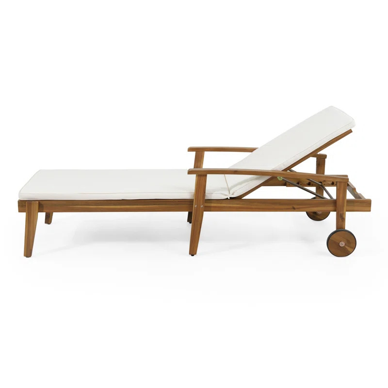 Murron Outdoor Acacia Chaise Lounge Set (Set of 2) | Wayfair North America