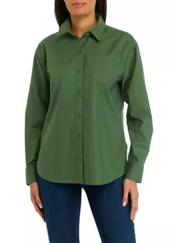 Women's Long Sleeve Oxford Boyfriend Shirt | Belk