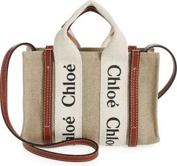 Chloé Mini Woody Logo Strap Canvas Tote | Nordstrom | Nordstrom