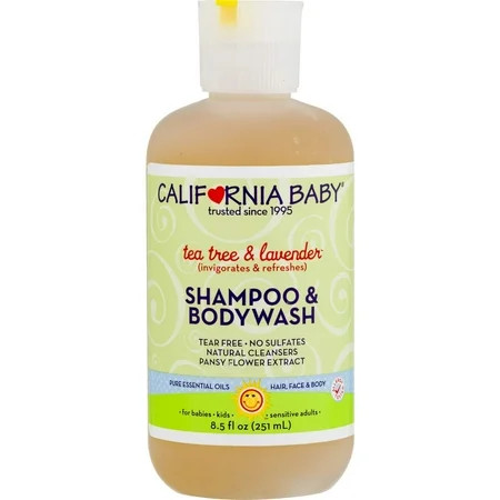 California Baby Tea Tree and Lavender Shampoo and Body Wash - Hair, Face, and Body Gentle, Allergy T | Walmart (US)