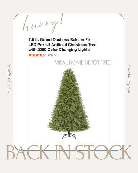 The viral Home Depot Christmas tree is back in stock woohooooo

#LTKHolidaySale #LTKHoliday #LTKstyletip
