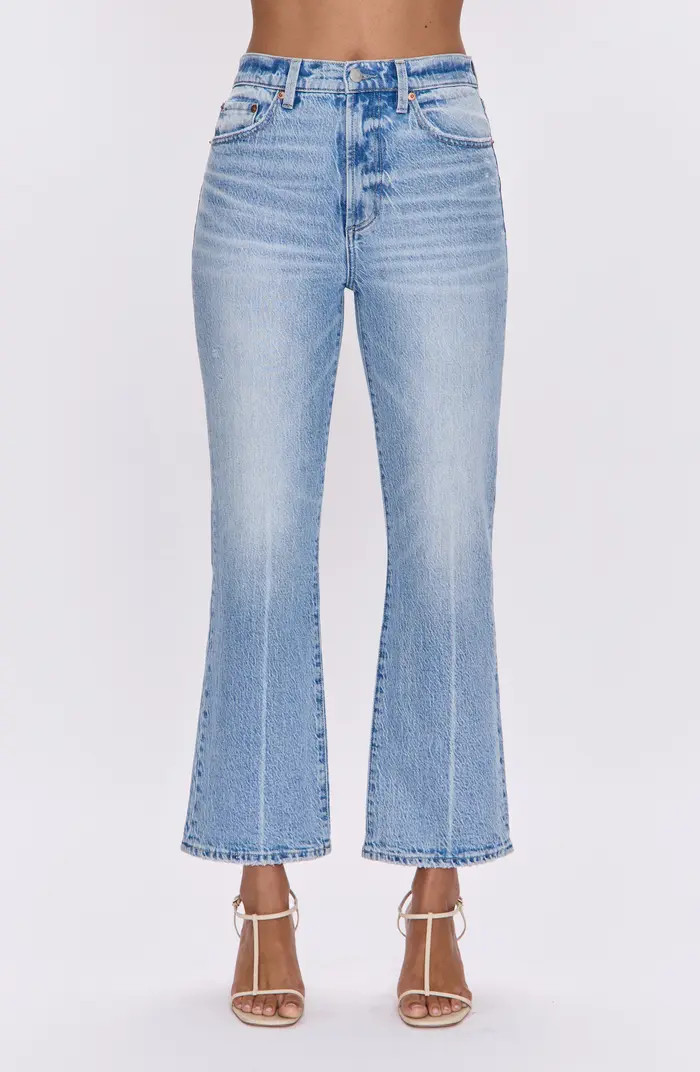 Ally Raw Step Hem High Waist Crop Bootcut Jeans | Nordstrom
