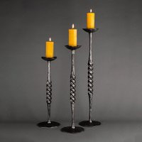 Hand Forged Wrought Iron Candle Holders | Rustic Decor By Blacksmith, Christopher Thomson | Etsy (US)