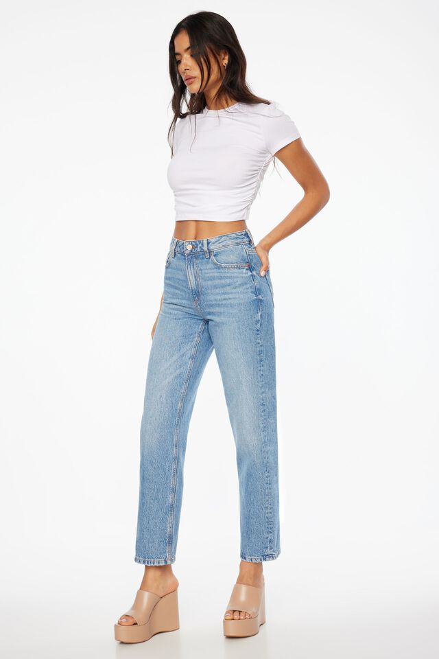 Justina Straight Leg Jeans$64.95 | Dynamite Clothing