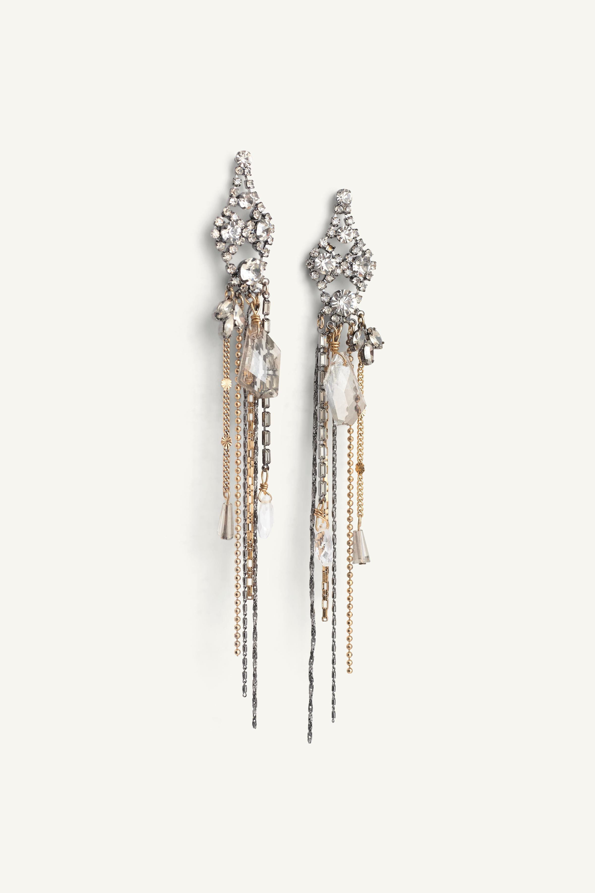 LIMITED EDITION SHINY DANGLE EARRINGS | Zara UK