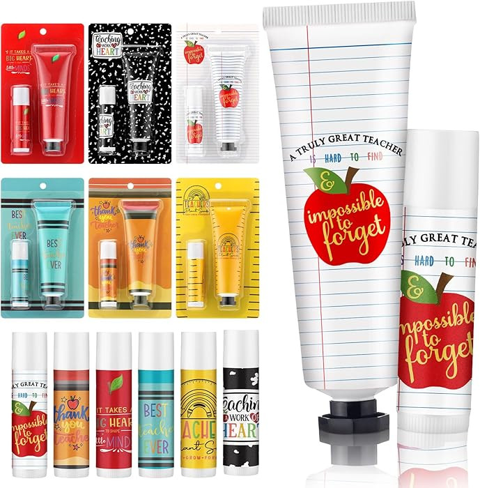 Loopeer 6 Sets Teacher Appreciation Gifts Bulk Hand Cream & Lip Balm Set Thank You Gifts for Teac... | Amazon (US)