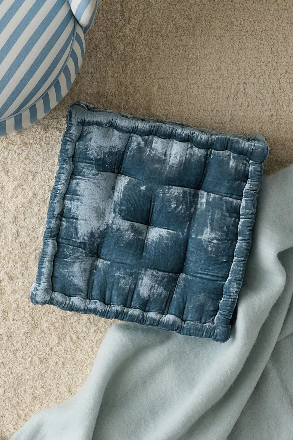 Ruthie Velvet Floor Pillow | Urban Outfitters (US and RoW)
