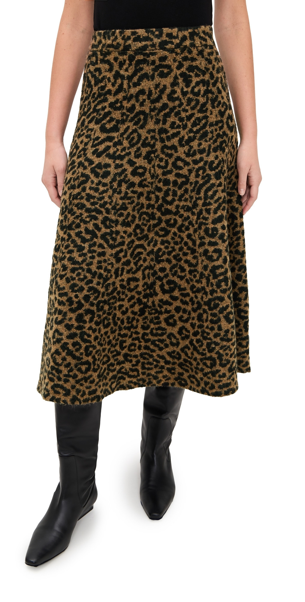 LE BOP Cheetah A-Line Skirt Camel Cheetah XS | Shopbop
