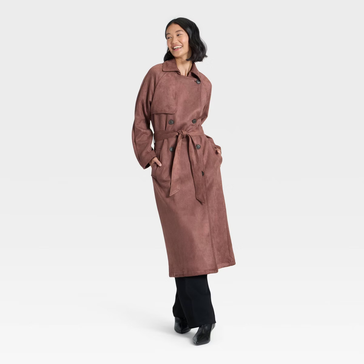 Women's Faux Suede Trench - A New Day™ | Target