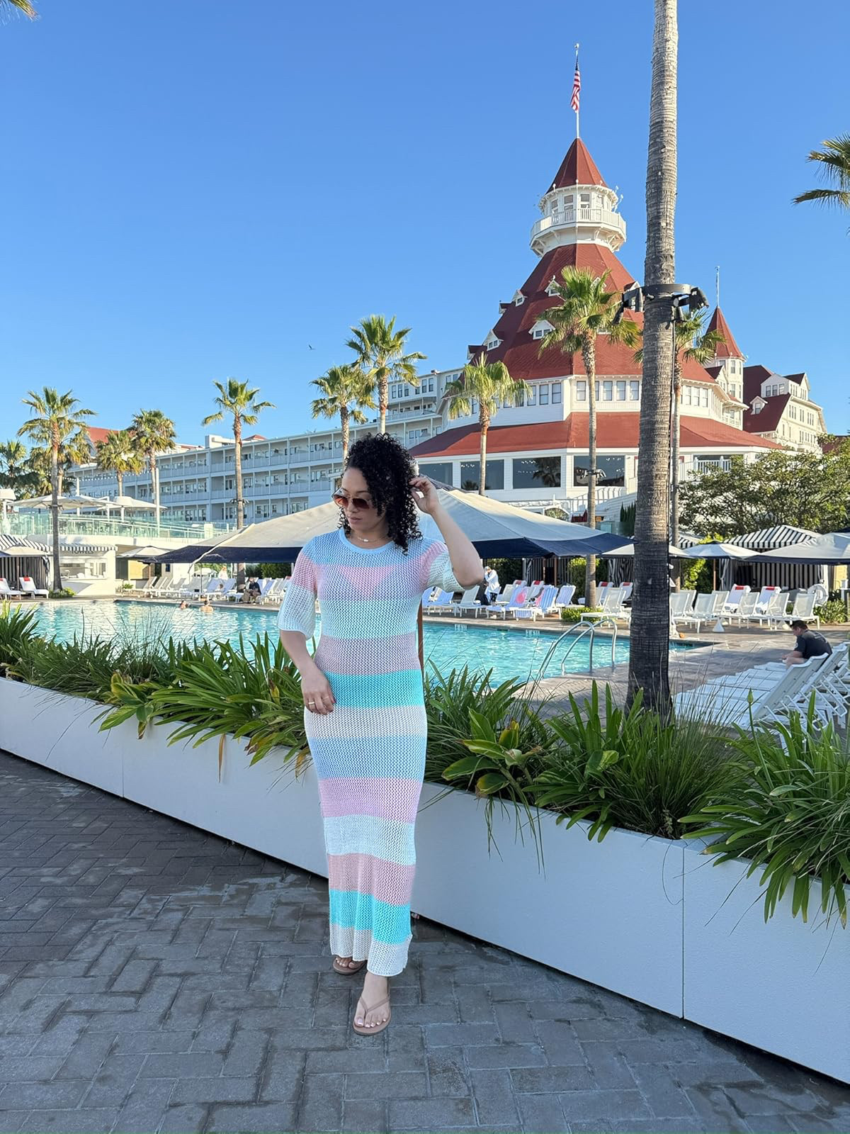 How fun is this crochet coverup?! Perfect for a beach getaway! ☀️ 

 #LTKgrwm #LTKootd #LTKSwim