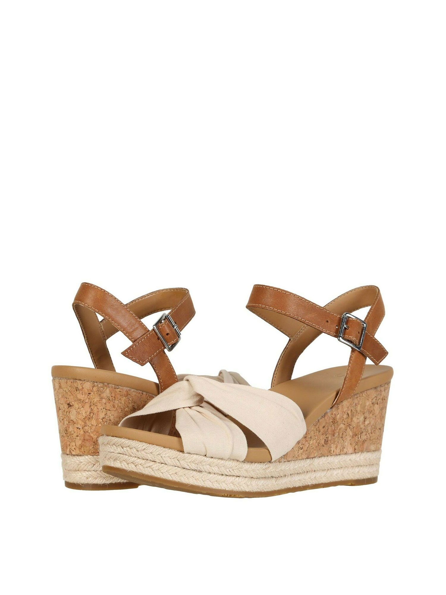 UGG Joslyn Women's Leather & Canvas Platform Wedge Sandals 1102869 | Walmart (US)