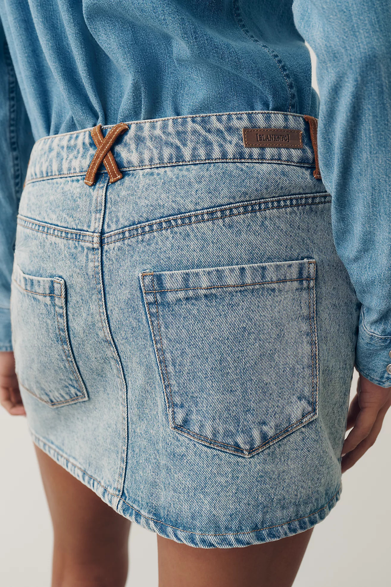 BLANKNYC Rodeo Drive Cotton Denim Mini Skirt | Anthropologie (US)